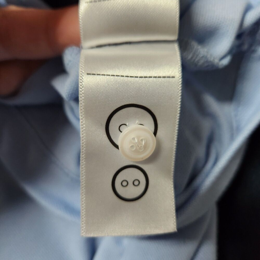 UNTUCKit Mens Short Sleeve Regular Fit Ceasar Polo Shirt XL Sky Blue W/ pocket - Picture 5 of 10